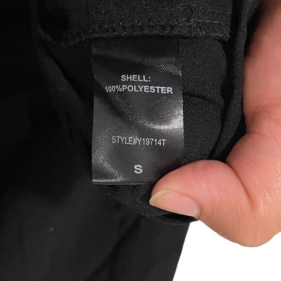 Tuckernuck Pomander Place Black Eliza Mini Shift Long Sleeve Dress Size Small - Picture 6 of 8